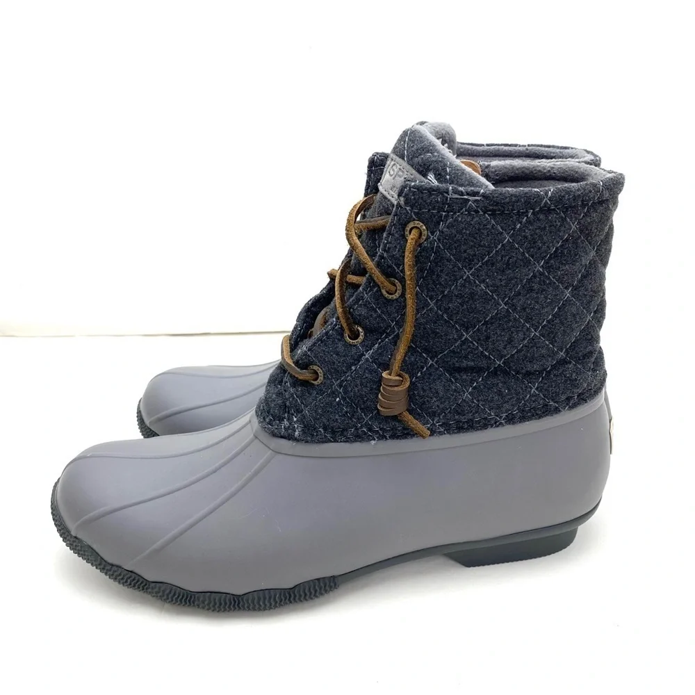 SPERRY Saltwater Wool Quarter Winter Ankle Duck Boot Gray Size 11 STS97562F